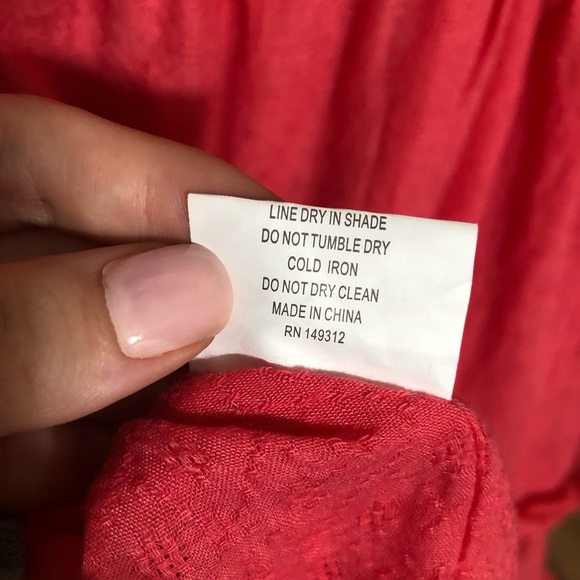 Saints + Secrets Pink Ruffle Tie Front Dress Med. - Picture 9 of 10